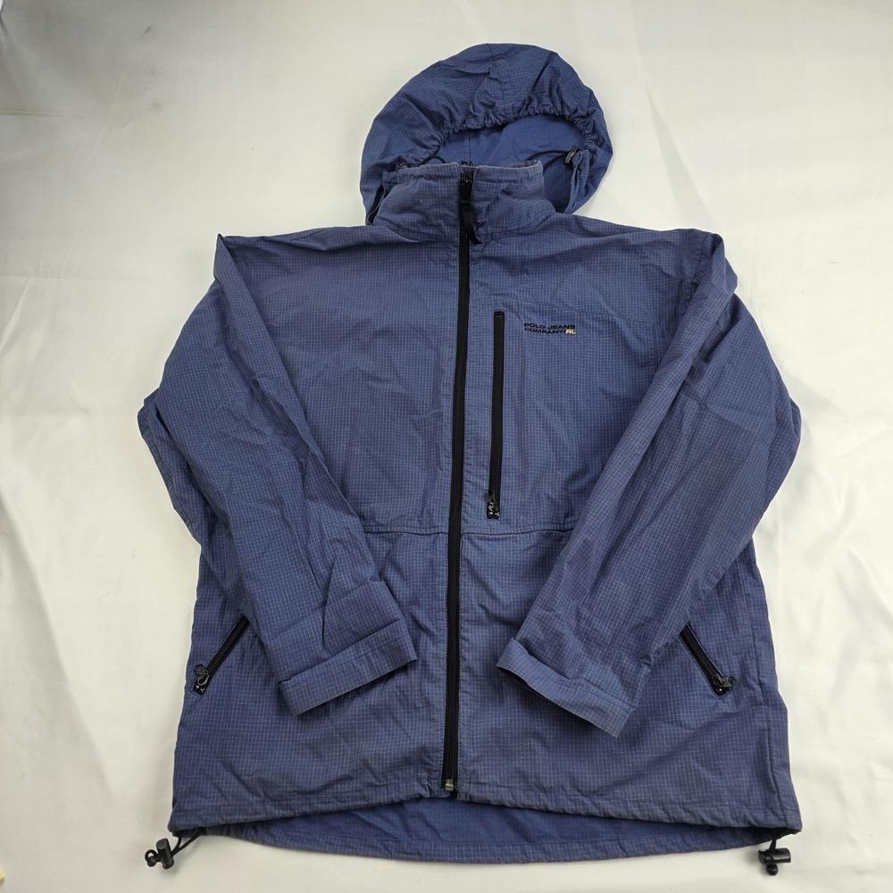 Polo Jeans Co Ralph Lauren Jacket Mens Small Blue Hooded Zip Windbreaker